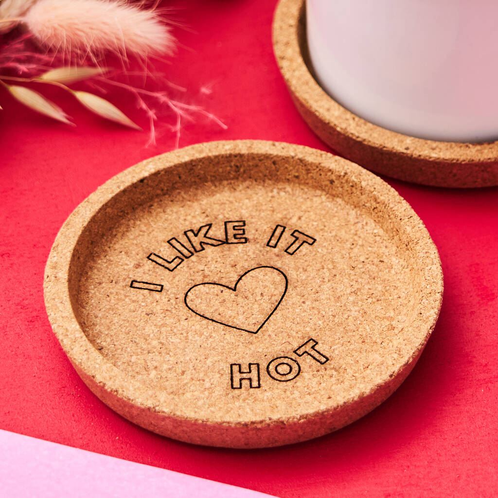 Personalised Heart Cork Coaster