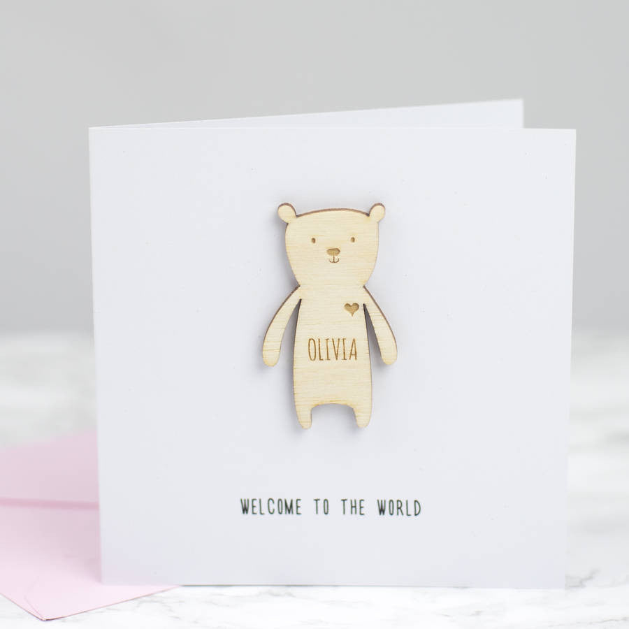 Personalised New Baby Keepsake Card