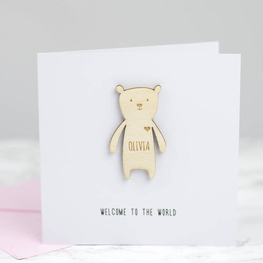 Personalised New Baby Keepsake Card