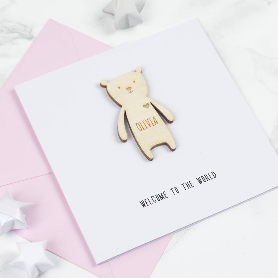 Personalised New Baby Keepsake Card