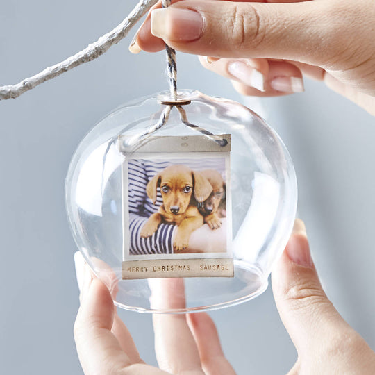 Personalised Photo Dome Glass Bauble