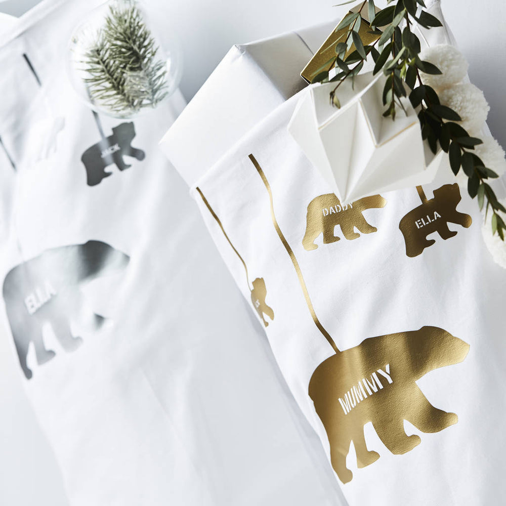 Personalised Polar Bear Christmas Stocking