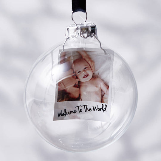 Personalised Photo Baby's First Christmas Bauble