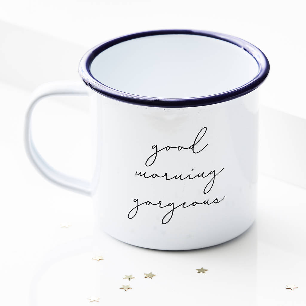 Personalised Message Enamel Mug