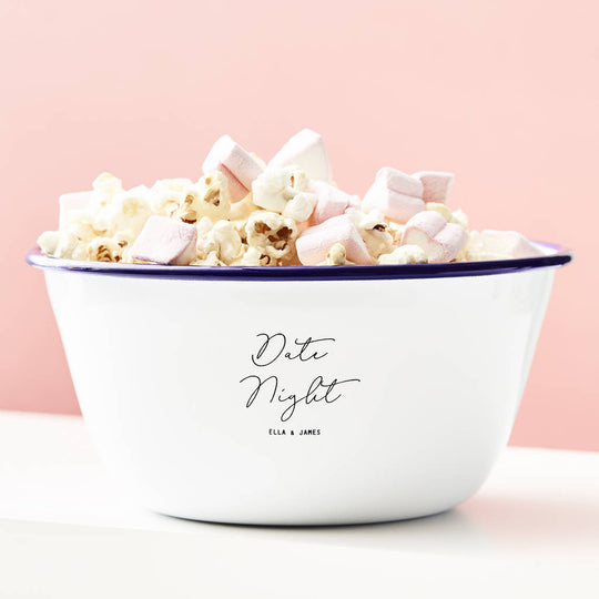 Personalised Date Night Popcorn Bowl