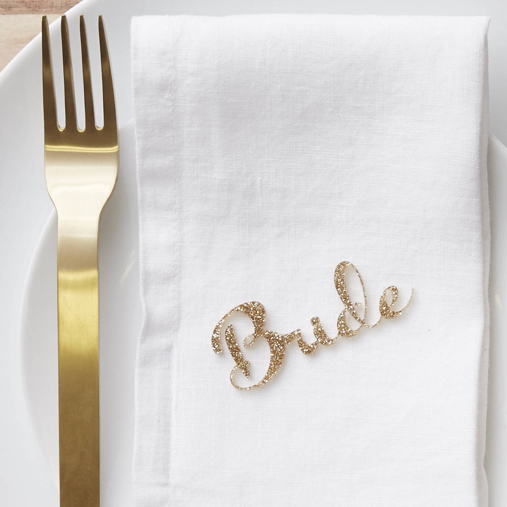 Personalised Wedding Name Place Settings