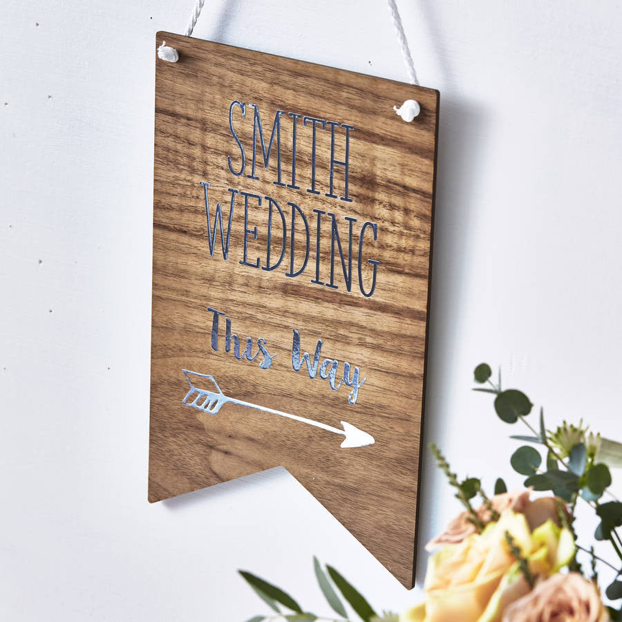 Personalised Wooden Wedding Sign