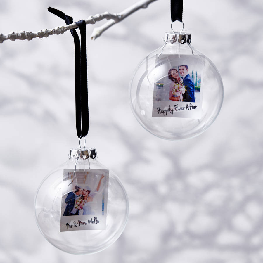 Photo Mr And Mrs Personalised Christmas Bauble