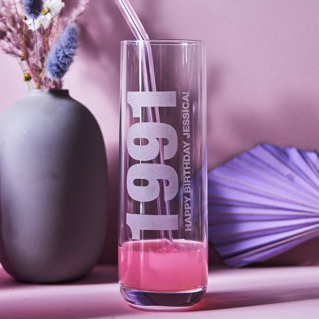 Special Year Personalised Glass