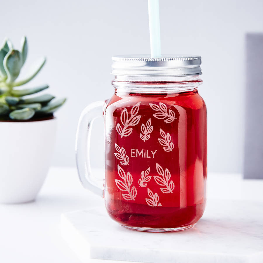 Vine Personalised Mason jar