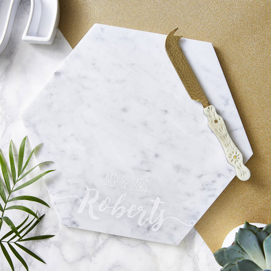 Wedding Personalised Marble Serving Board