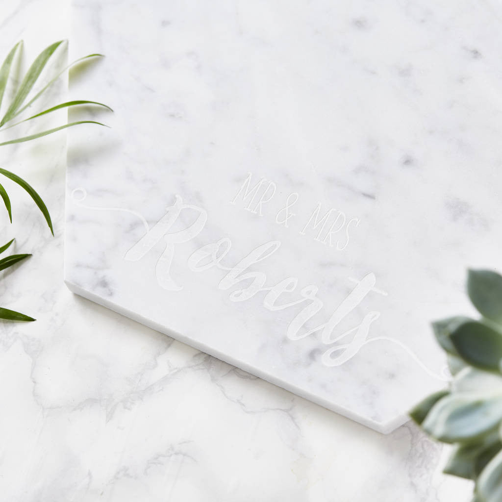 Wedding Personalised Marble Serving Board