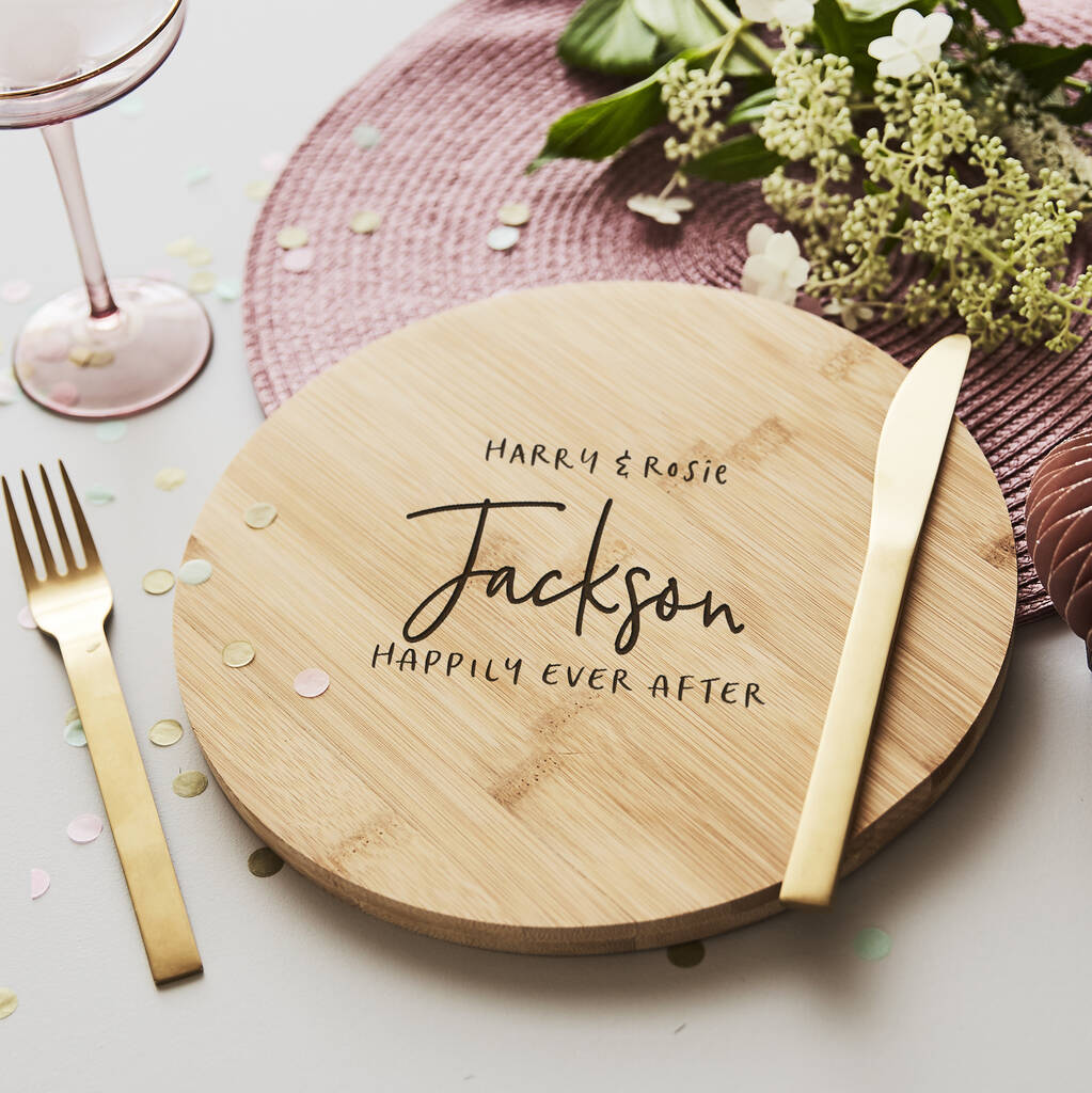 Wooden Personalised Wedding Chopping/Cheese Board