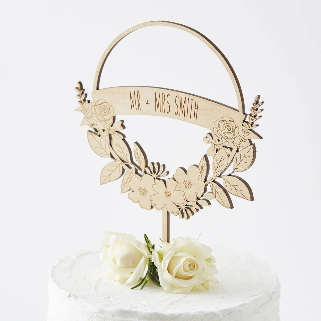 Wreath - Wedding Cake Toppers