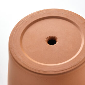 Personalised engraved terracotta plant pot for a birthday