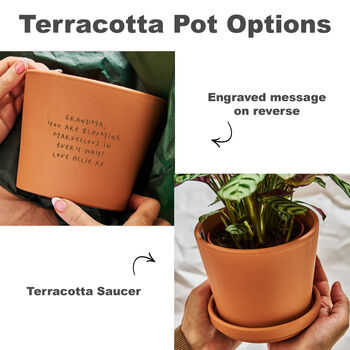 Personalised milestone birthday terracotta plant pot gift