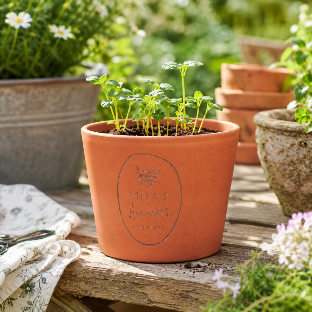 Personalised Couples Terracotta Plant Pot