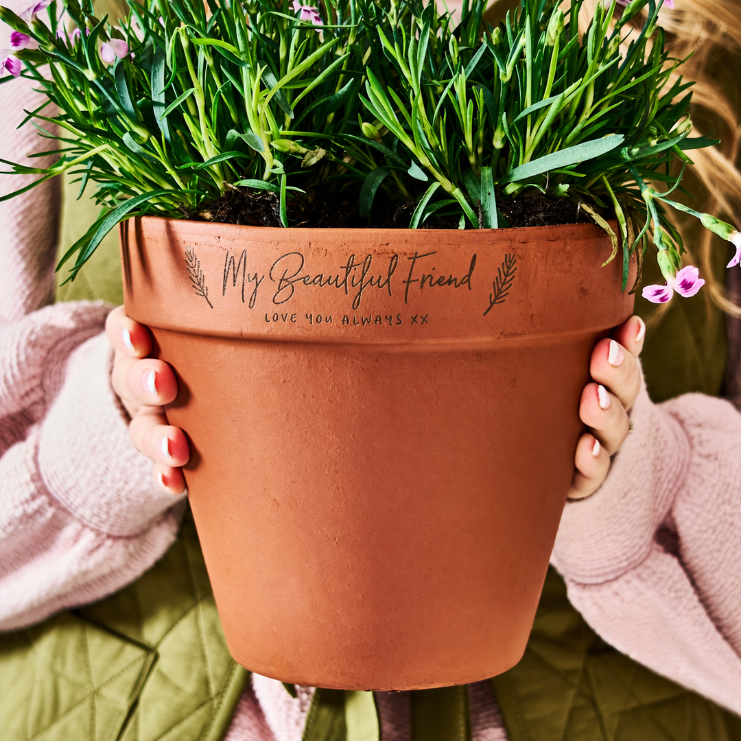 Personalised Special Teacher Engraved Plant Pot