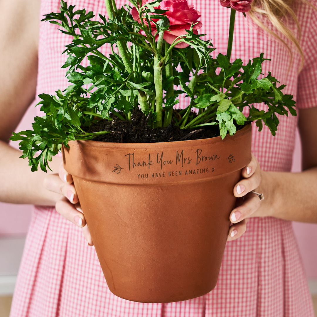 Personalised Teacher Flower Pot Gift