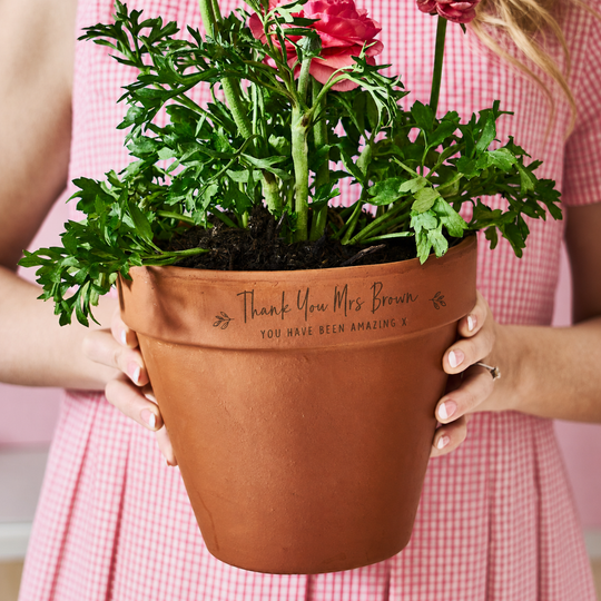 Personalised Teacher Flower Pot Gift