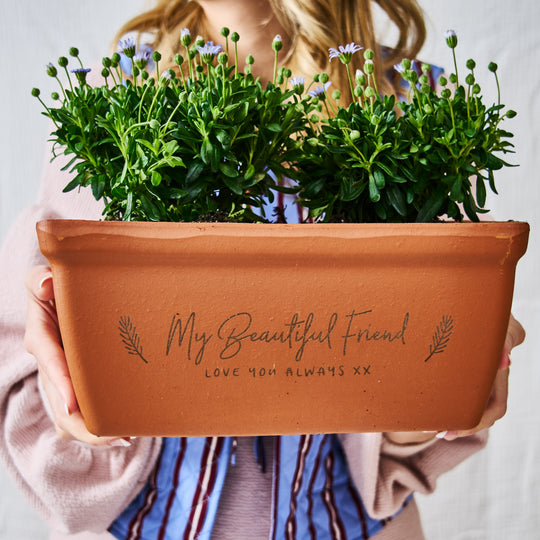 Personalised Gift Terracotta Trough / Window Box