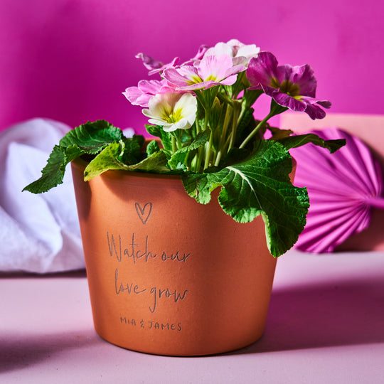 Personalised Engagement Terracotta Plant Pot