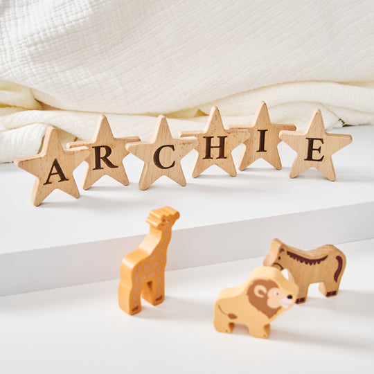 Personalised Wooden Star Letter