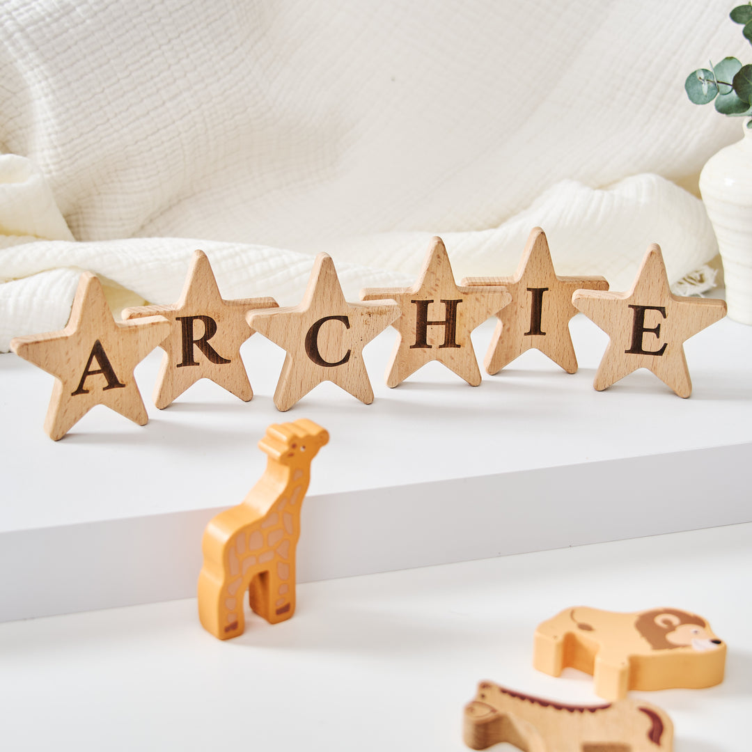 Personalised Wooden Star Letter