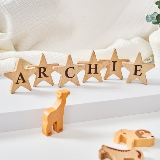 Personalised Wooden Star Letter