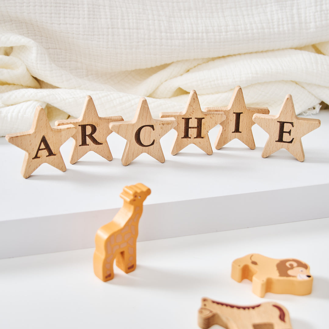 Personalised Wooden Star Letter