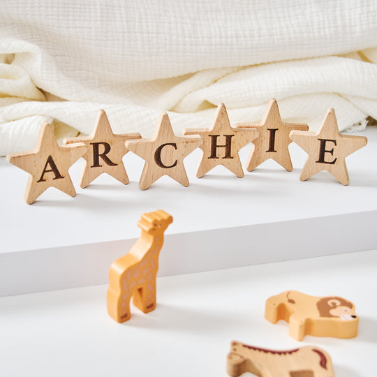 Personalised Wooden Star Letter