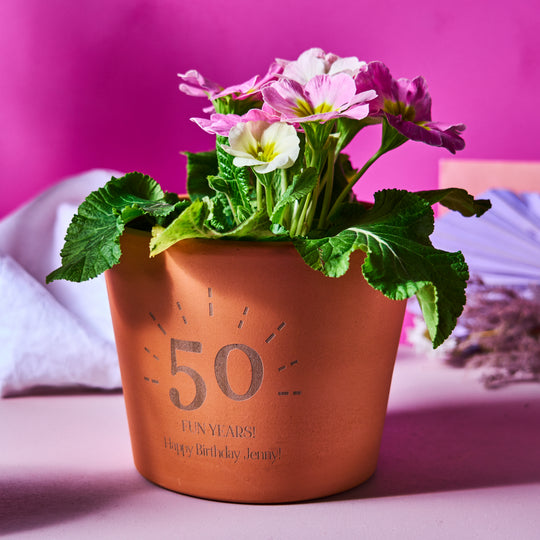 Milestone Birthday Personalised Terracotta Plant Pot