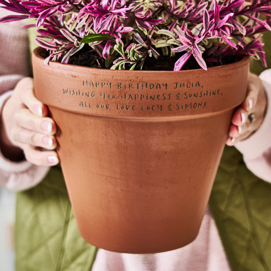 Personalised Thank You Teacher Plant Pot