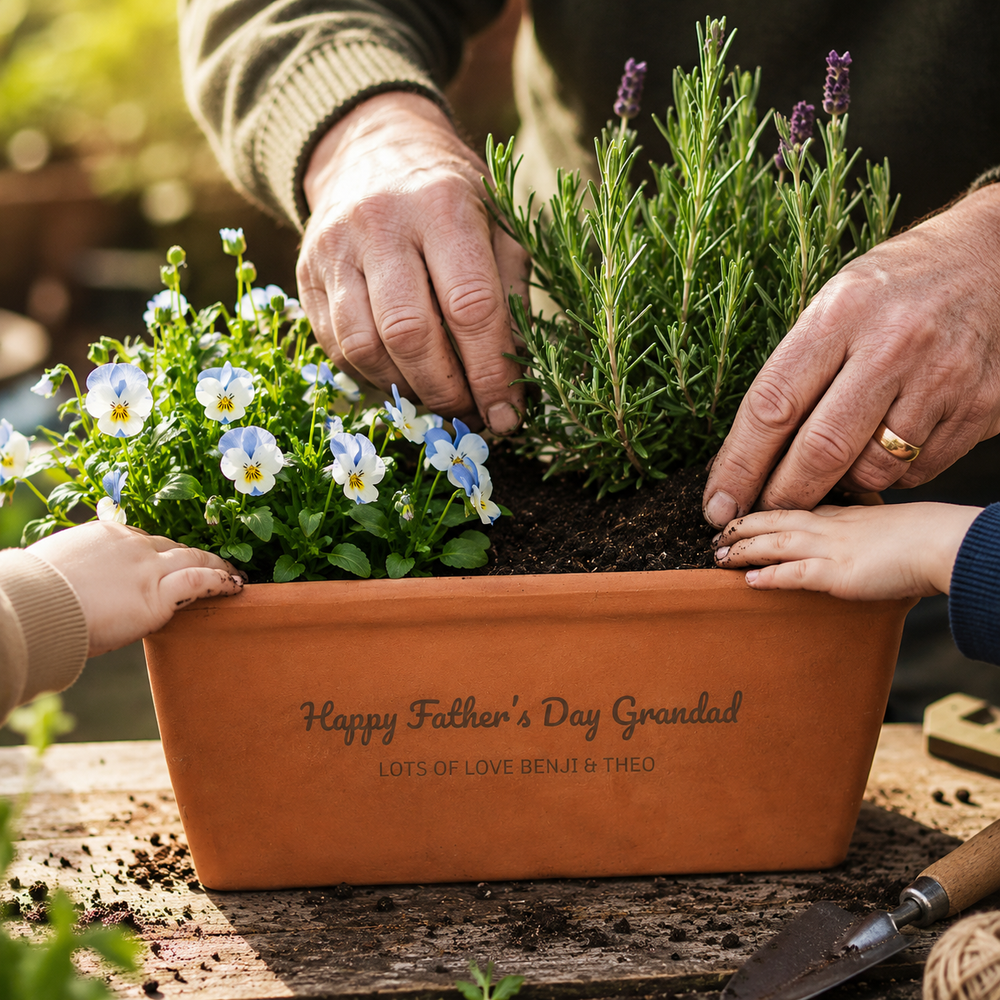 Personalised Message Plant Trough / Window Box