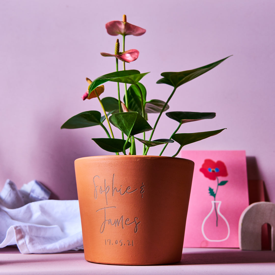 Couples Personalised Terracotta Plant Pot