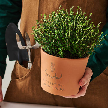 Personalised Birthday Gift For Gardeners - Terracotta Plant Pot