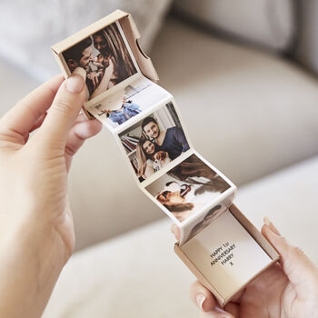 Personalised pull out photo album token gift