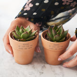 Couples Set Of Two Personalised Terracotta Plant Pots
