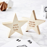 Personalised Baby Keepsake Wooden Star