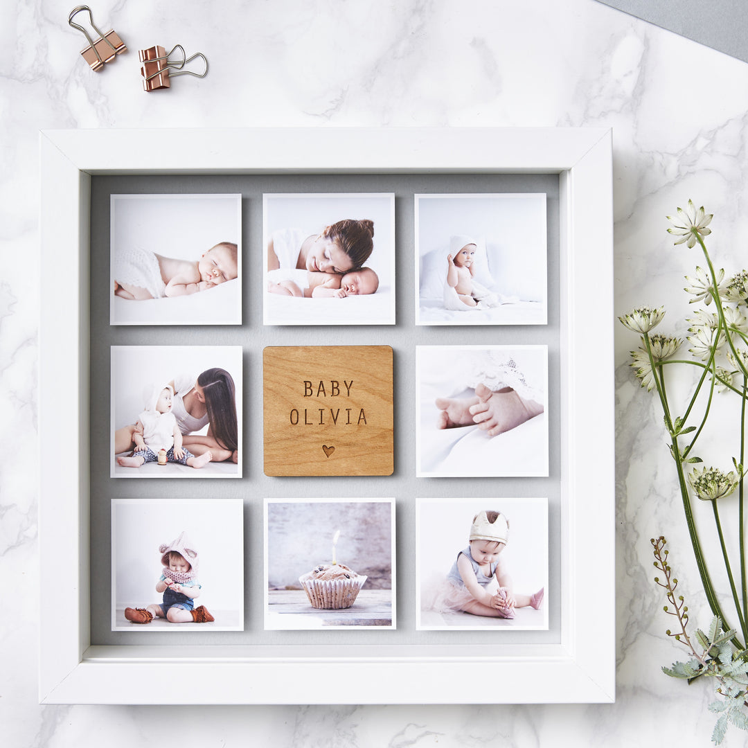 Personalised Framed Baby Photo Print