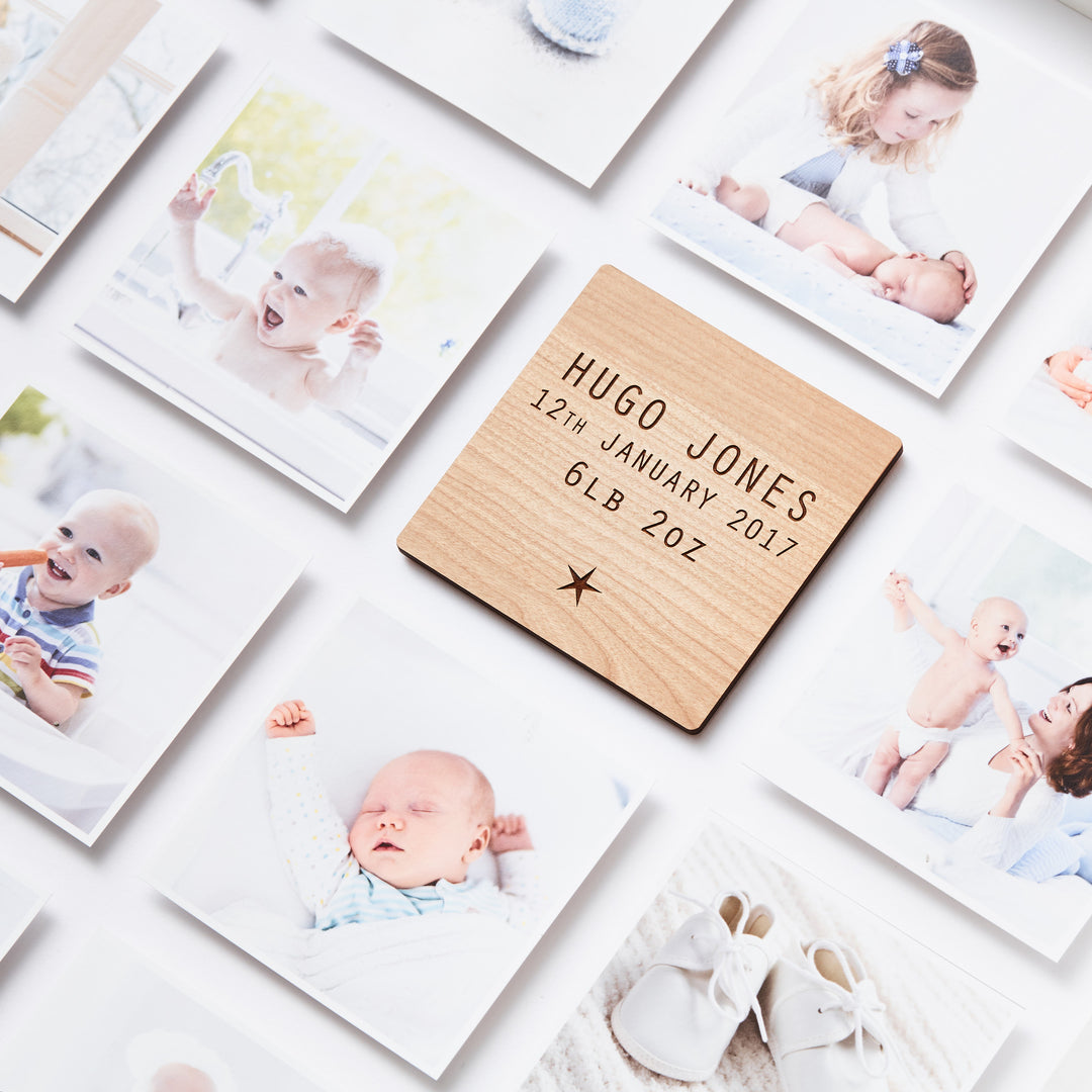 Personalised Framed Baby Photo Print