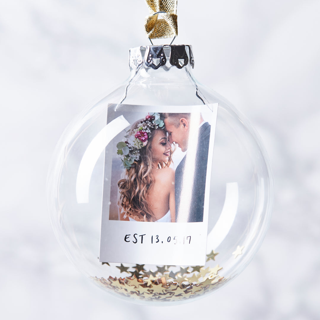 Sequin Personalised Photo Bauble