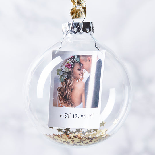 Sequin Personalised Photo Bauble