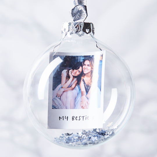 Sequin Personalised Photo Bauble