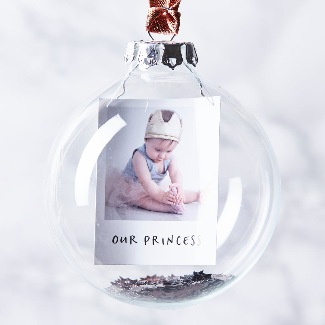 Sequin Personalised Photo Bauble