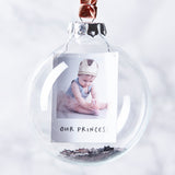 Baby's First Christmas Sequin Personalised Bauble