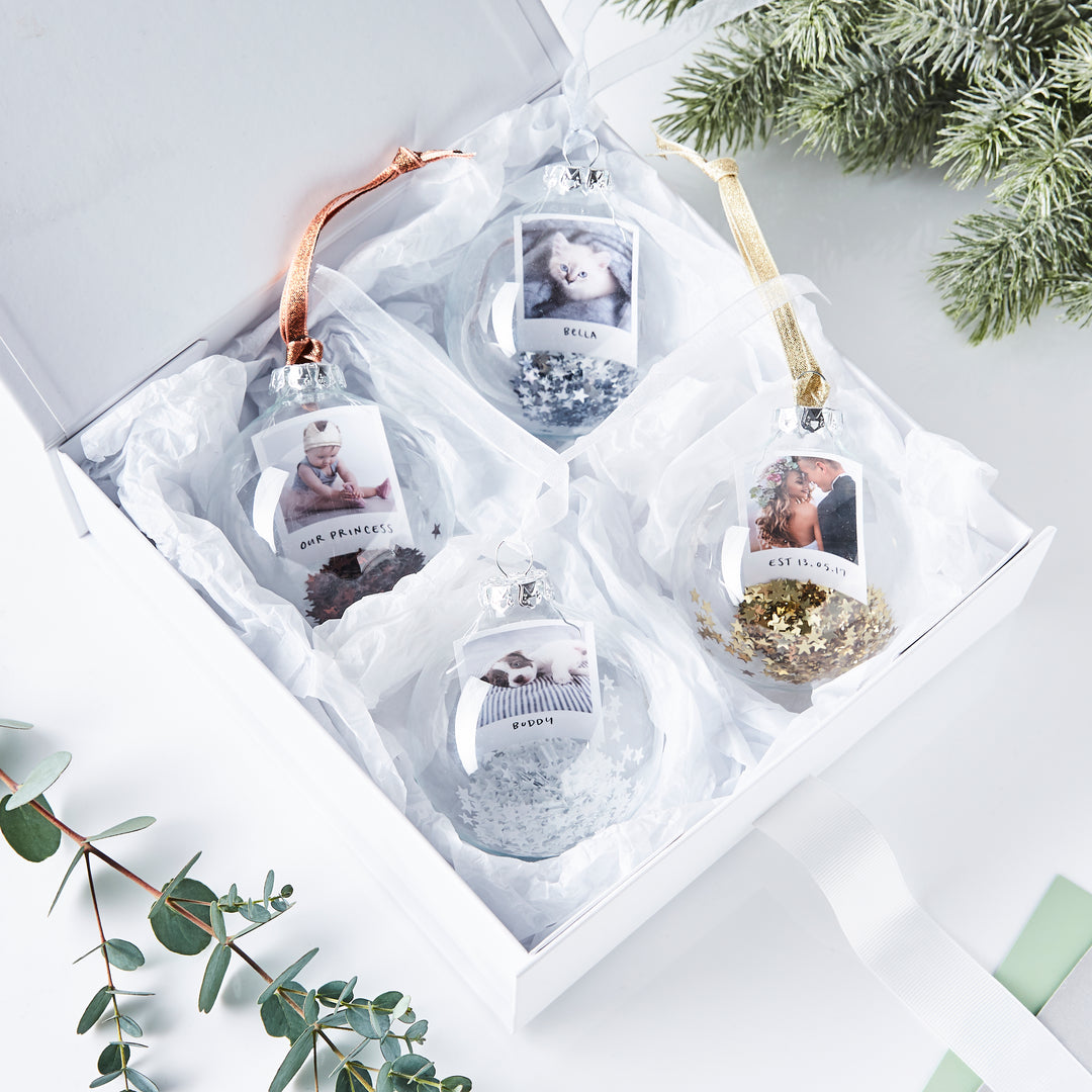 Sequin Personalised Photo Bauble