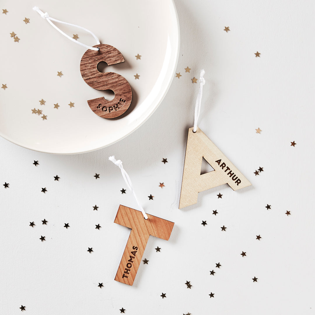 Personalised Wooden Initial Decoration