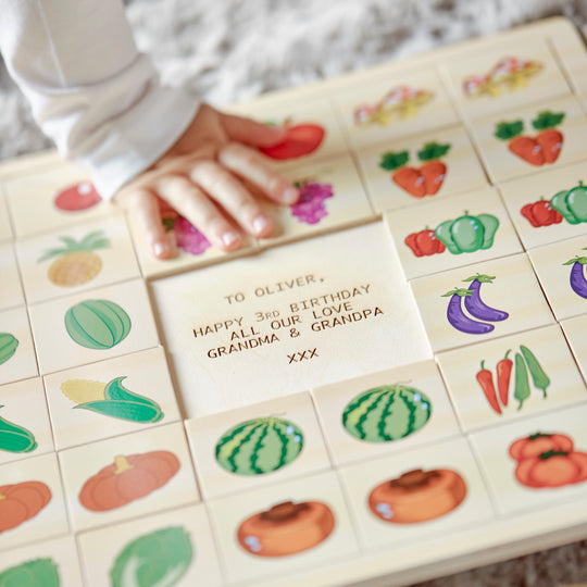 Personalised Fruits And Veg Pairs Puzzle