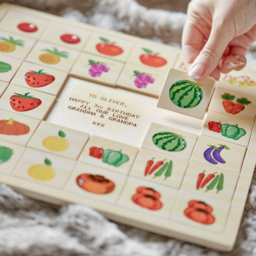 Personalised Fruits & Veg Pairs Puzzle